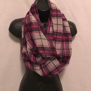 Purple Plaid Infinity Scarf